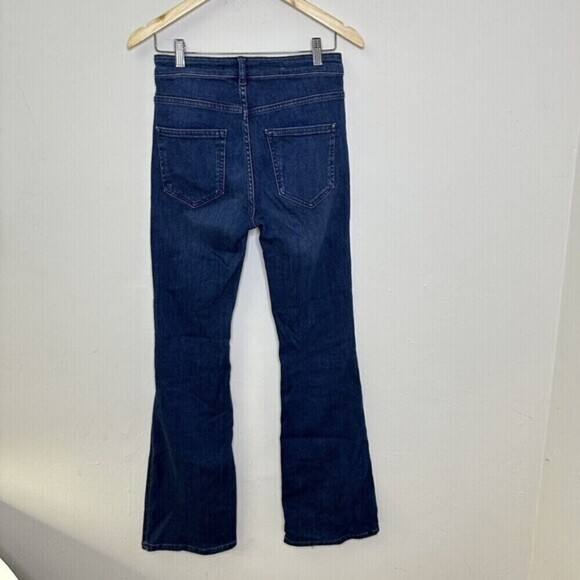 Pilcro and the Letterpress Flare Jeans Blue Dark Wash Stretch Women's Size 26T - Picture 9 of 12